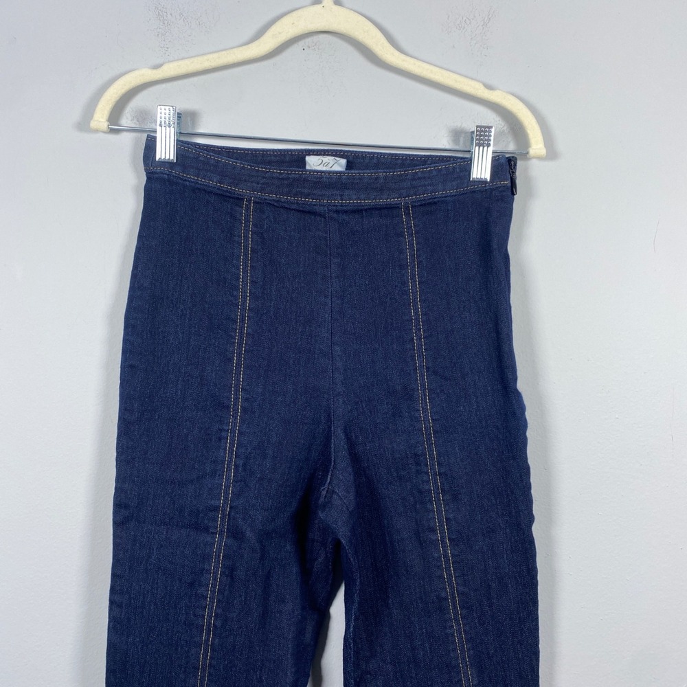 Cinq a Sept Denim Pants‎ Women's 2 Indigo Blue High Rise Side Split Flare Jeans - Picture 2 of 8
